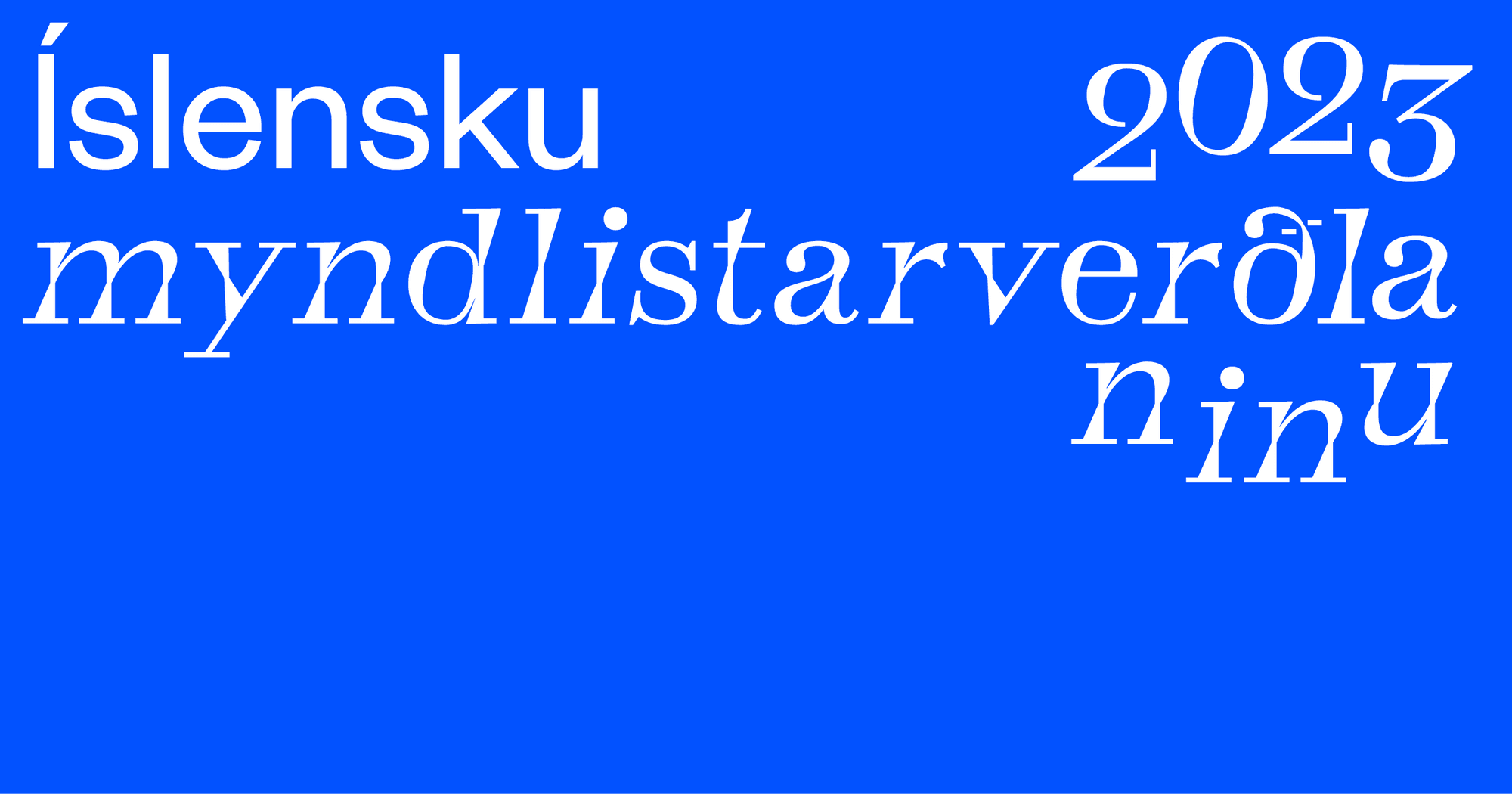 Islensku myndlistarverdlaunin 2023 merki